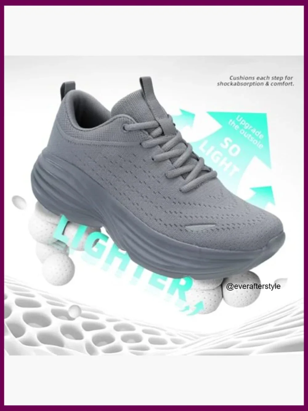 Men's Athletic Shoes with Memory Foam Insole, Breathable Mesh, EVA Soles
